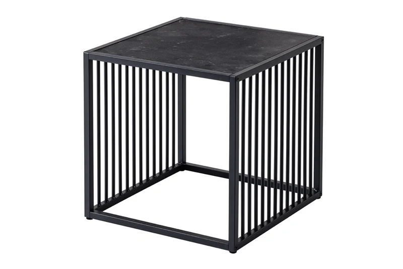 Moderner Beistelltisch STRIVE 40cm Marmor-Look Industrielles Design