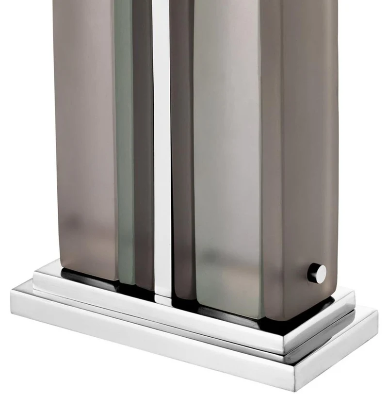 Casa Padrino Luxus Tischleuchte Silber / Grau 45 x 22 x H. 73 cm - Hotel & Restaurant Tischlampe