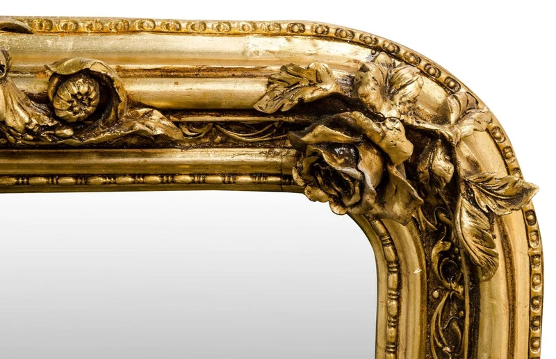 Casa Padrino Antik Stil Wandspiegel Gold 142 x H. 100 cm - Barock Möbel