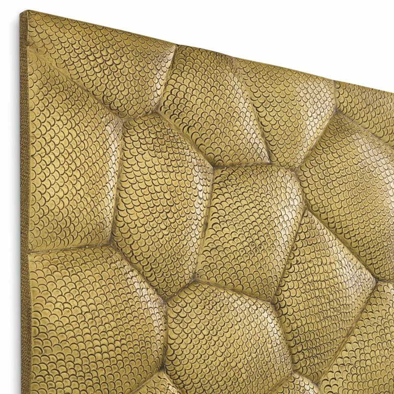 Casa Padrino Luxus Wandrelief Vintage Messing 120 cm - Quadratisches Wandbild mit 3D Effekt - Luxus Wanddeko - Hotel & Büro Deko