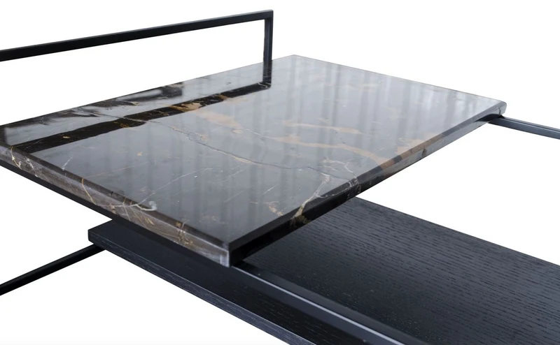 Casa Padrino Luxus Wohnzimmerschrank Schwarz 110 x 45 x H. 100,5 cm - Designer Regalschrank