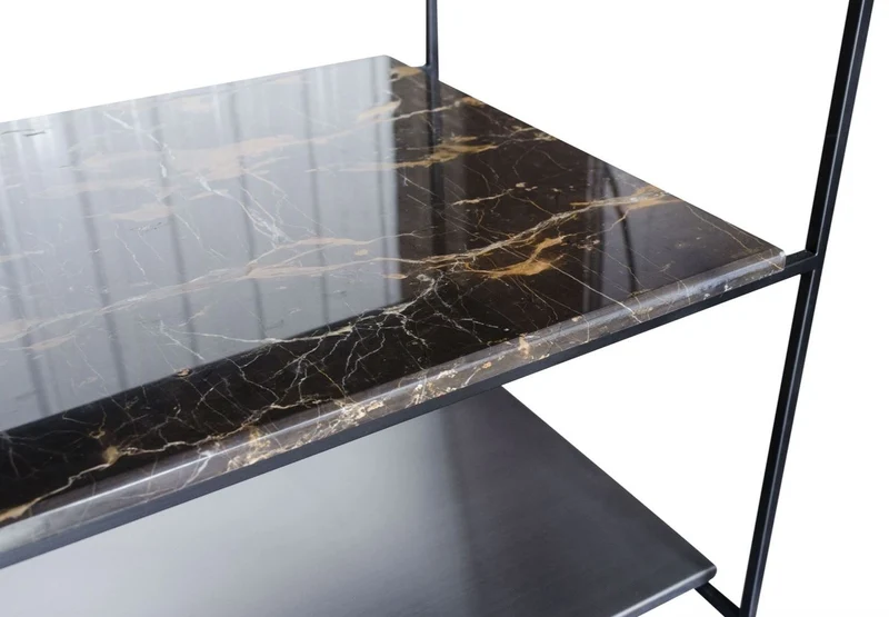 Casa Padrino Luxus Wohnzimmerschrank Schwarz 110 x 45 x H. 100,5 cm - Designer Regalschrank