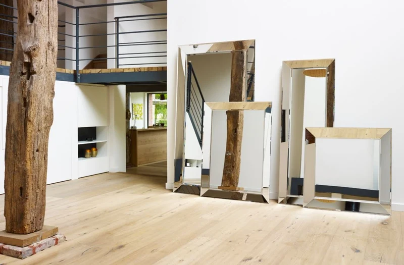 Casa Padrino Luxus Spiegel / Wandspiegel 89 x H. 89 cm - Luxus Kollektion