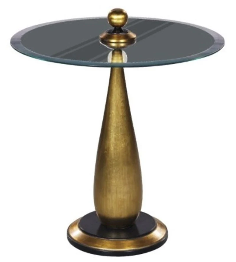 Casa Padrino Luxus Bistrotisch Gold / Schwarz Ø 60 x H. 72 cm - Runder Stehtisch
