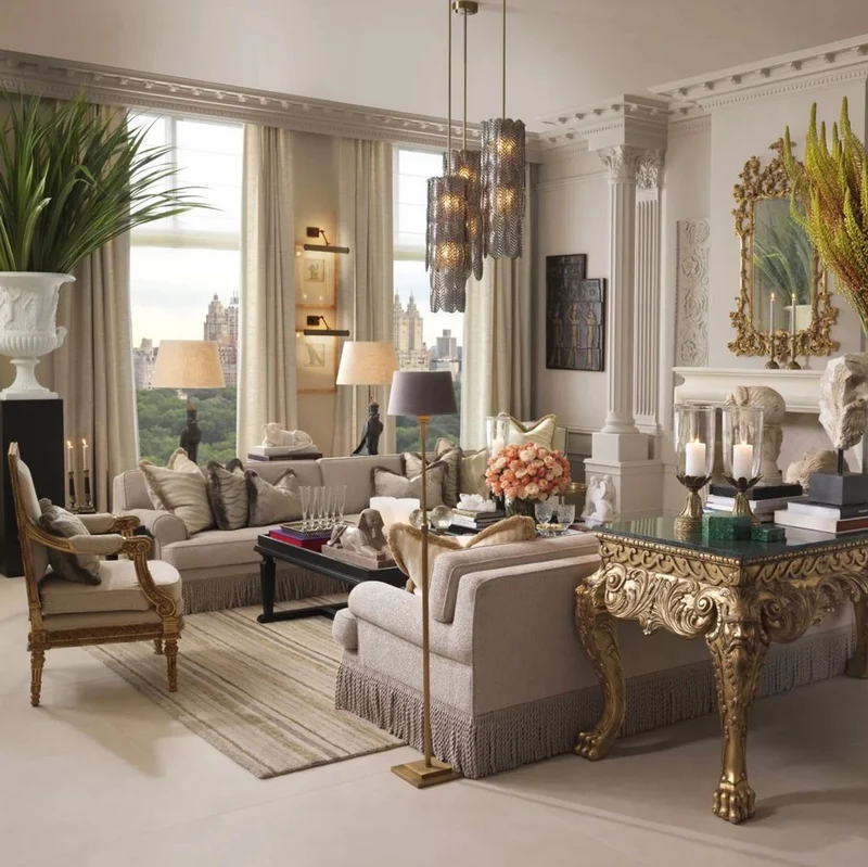 Casa Padrino Luxus Wohnzimmer Sofa Beige 277 x 101 x H. 77 cm