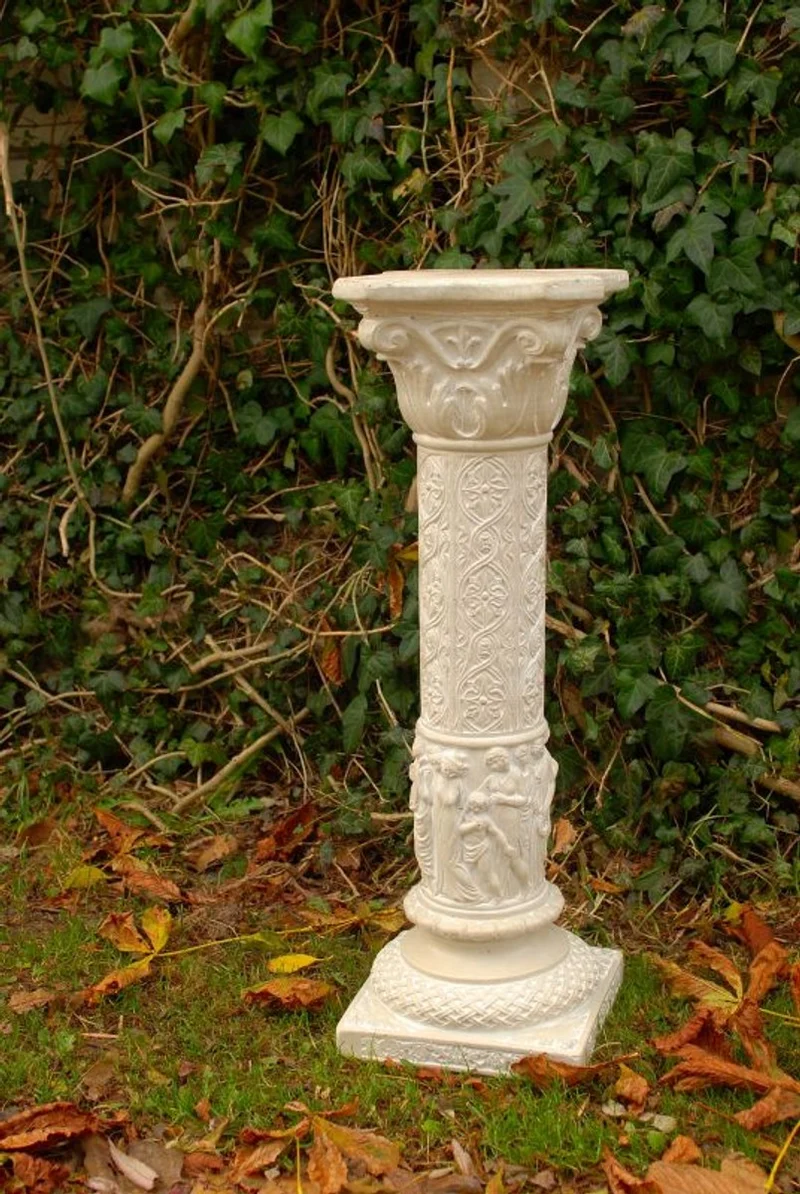 Casa Padrino Barock Kunststein Säule / Blumensäule 23 x 23 x H. 73 cm - Verschiedene Farben - Antik Stil Gartensäule