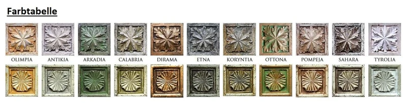 Casa Padrino Barock Kunststein Säule / Blumensäule 23 x 23 x H. 73 cm - Verschiedene Farben - Antik Stil Gartensäule