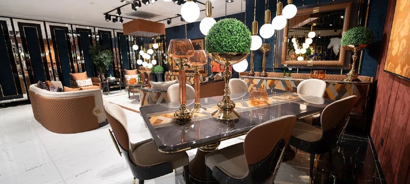 Casa Padrino Luxus Art Deco Esszimmer Stuhl 6er Set Creme / Braun / Grau / Gold - Art Deco Küchenstühle - Luxus Art Deco Esszimmer Möbel