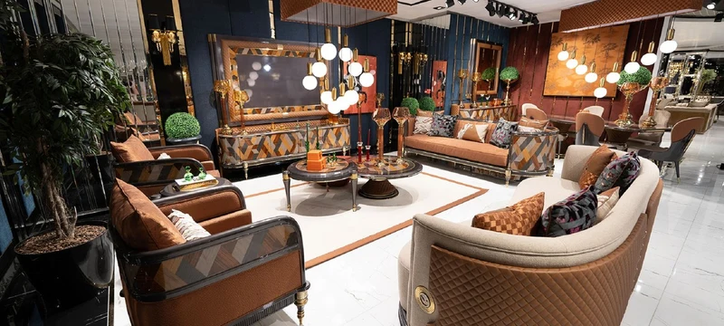 Casa Padrino Luxus Art Deco Esszimmer Stuhl 6er Set Creme / Braun / Grau / Gold - Art Deco Küchenstühle - Luxus Art Deco Esszimmer Möbel