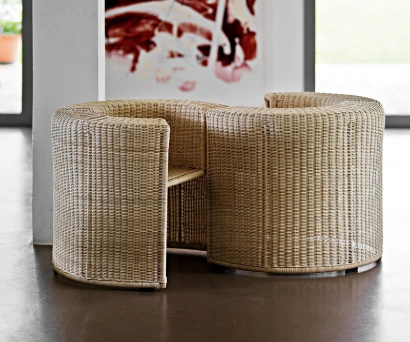 Casa Padrino Luxus Rattan Sessel Naturfarben - Made in Italy