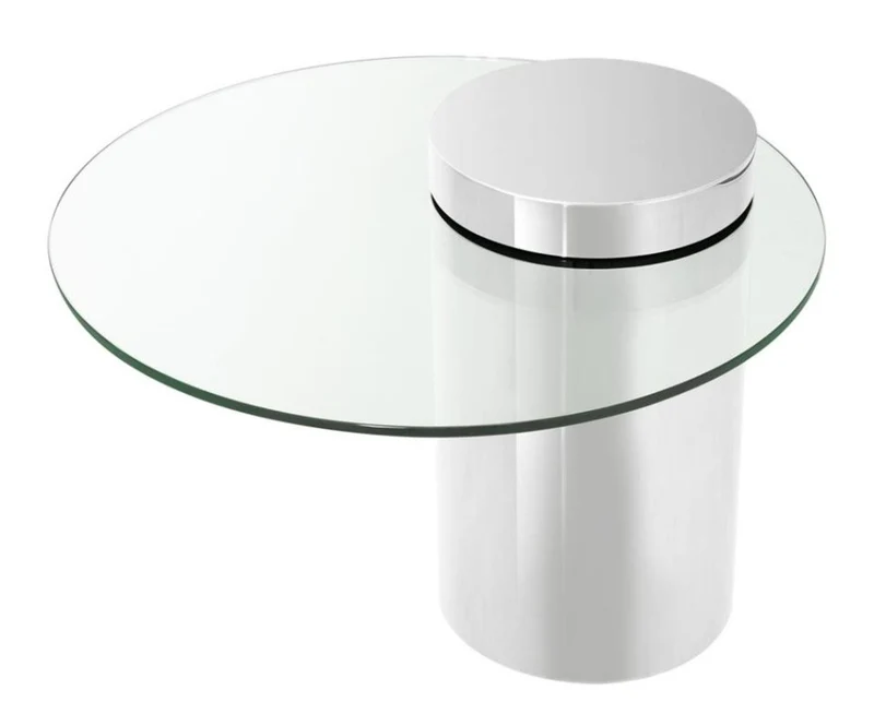 Casa Padrino Designer Beistelltisch Silber 65 x H. 51 cm - Luxus Kollektion