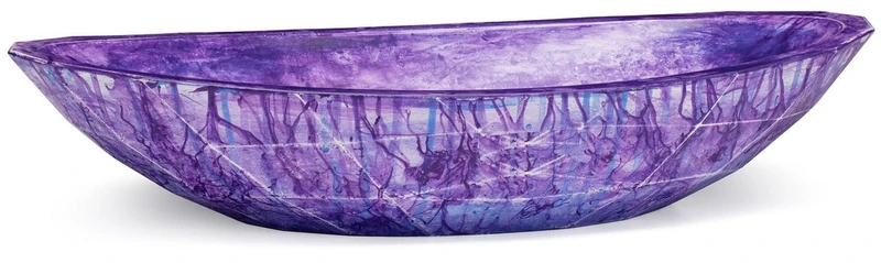 Casa Padrino Luxus Waschbecken Schale Lila / Blau 60,9 x 29,7 x H. 11,9 cm - Handgefertigtes Beton Waschbecken - Badezimmer Accessoires - Luxus Badezimmer Zubehör
