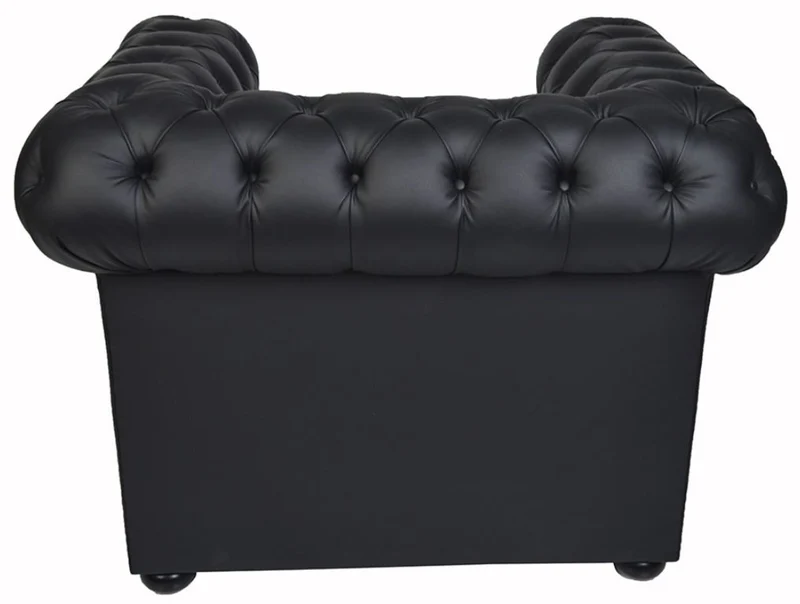 Casa Padrino Luxus Echtleder Sessel 115 x 93 x H. 84 cm - Verschiedene Farben - Chesterfield Möbel