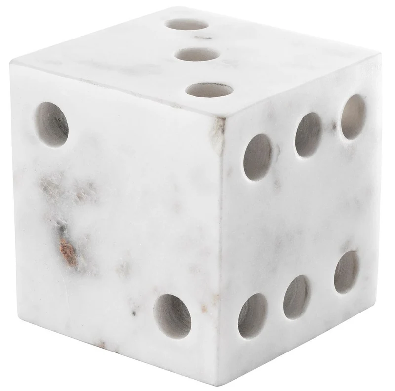 Casa Padrino Luxus Deko Marmor Würfel Set Weiß 10 x 10 x H. 10 cm - Wohnzimmer Dekoration - Schreibtisch Dekoration - Marmor Dekoration - Luxus Kollektion