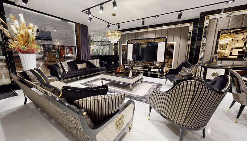 Casa Padrino Luxus Art Deco Wohnzimmer Sessel Schwarz / Gold - Art Deco Wohnzimmer & Hotel Möbel - Luxus Kollektion