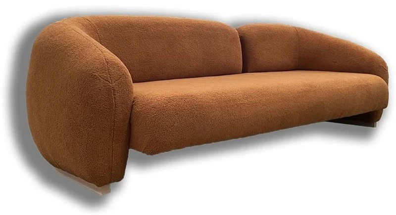 Casa Padrino Luxus Sofa Braun / Naturfarben 260 x 100 x H. 100 cm - Wohnzimmer Sofa - Hotel Sofa - Wohnzimmer Möbel - Hotel Möbel - Luxus Möbel - Luxus Einrichtung