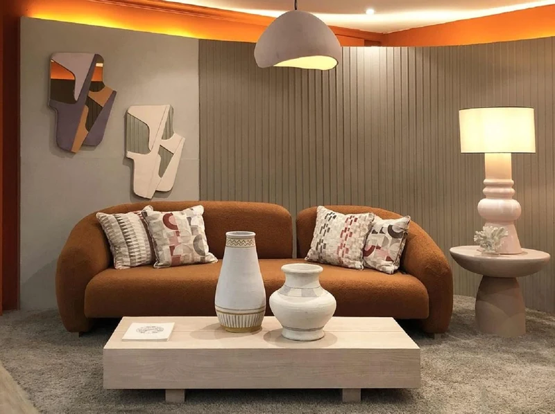 Casa Padrino Luxus Sofa Braun / Naturfarben 260 x 100 x H. 100 cm - Wohnzimmer Sofa - Hotel Sofa - Wohnzimmer Möbel - Hotel Möbel - Luxus Möbel - Luxus Einrichtung