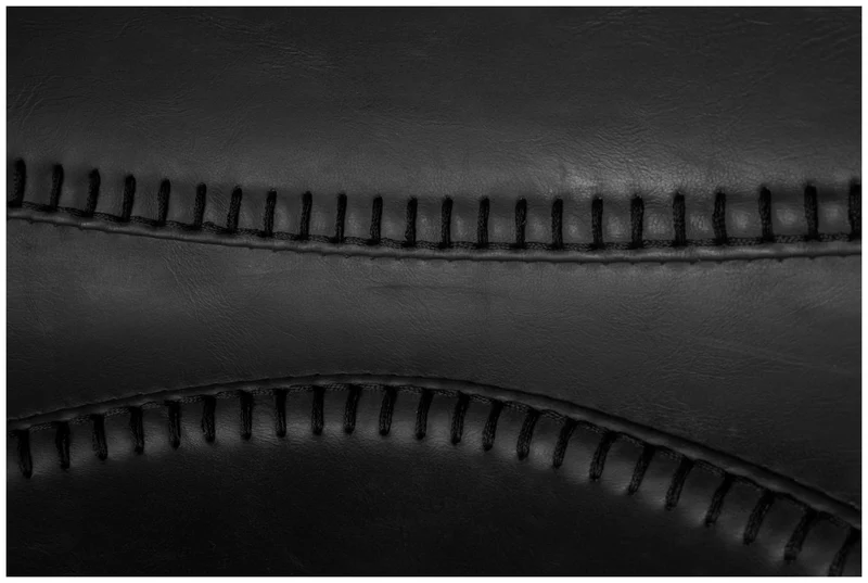 Barhocker FRANKY Kunstleder Vintage schwarz von DutchBone