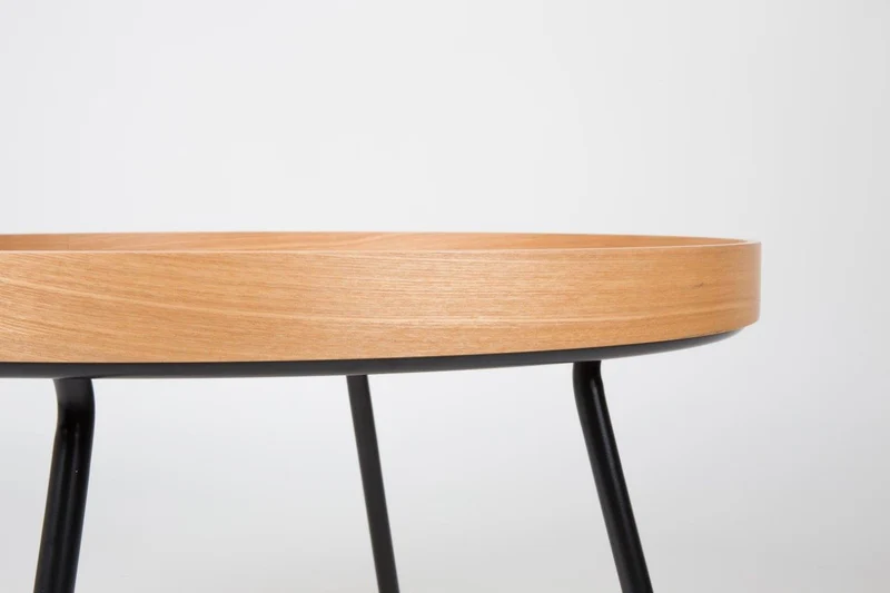 Beistelltisch Oak Tray XL aus furnierter Eiche von Zuiver