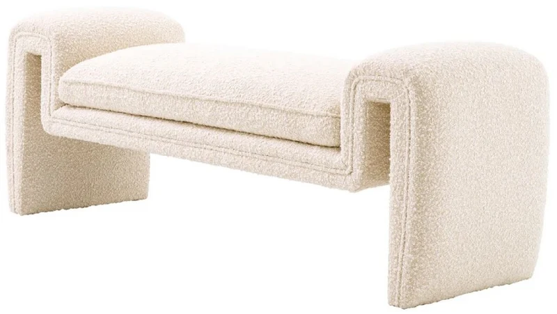 Casa Padrino Luxus Sitzbank Creme 144 cm - Luxus Qualität