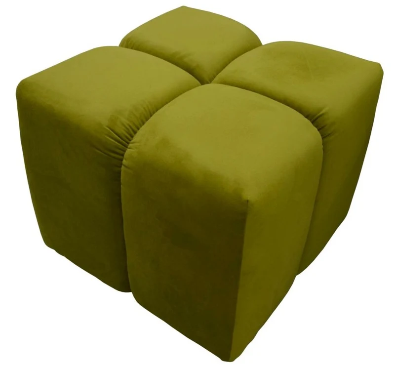 Casa Padrino Luxus Hocker / Sitzhocker Grün 60 x 60 x H. 50 cm - Wohnzimmermöbel
