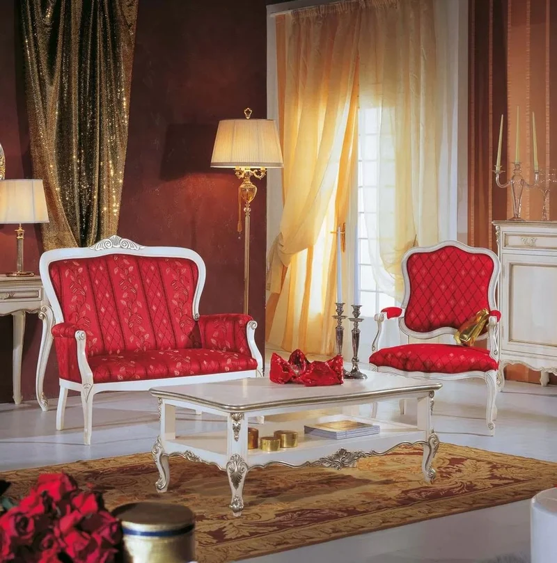 Casa Padrino Luxus Barock Couchtisch Weiß / Silber - Edler Wohnzimmertisch im Barockstil - Barock Wohnzimmer Möbel - Luxus Qualität - Made in Italy