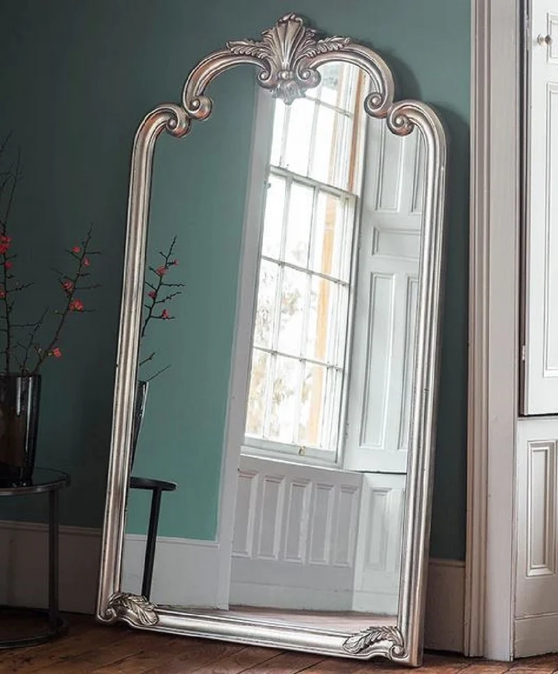 Casa Padrino Luxus Barock Spiegel Silber - Prunkvoller italienischer Barockstil Wandspiegel - Handgefertigte Luxus Möbel im Barockstil - Prunkvolle Barock Möbel - Made in Italy - Luxus Qualität