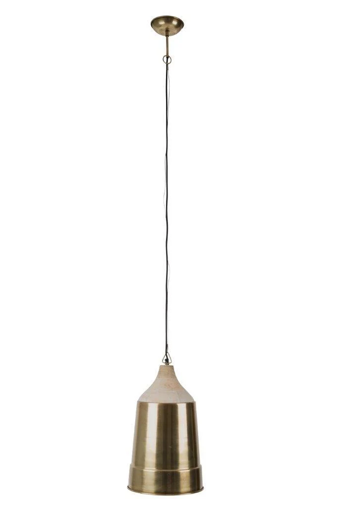 Pendelleuchte Wood Top Messing von DutchBone