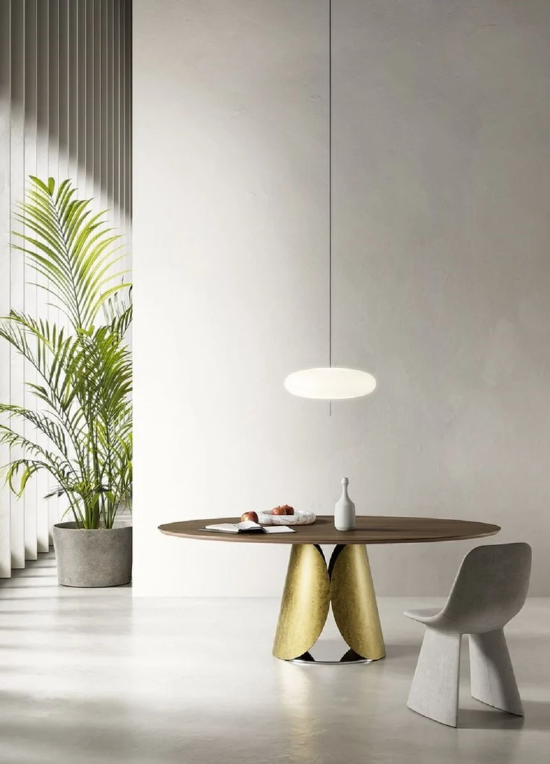 Casa Padrino Luxus Esstisch Braun / Gold / Silber 200 cm - Made in Italy