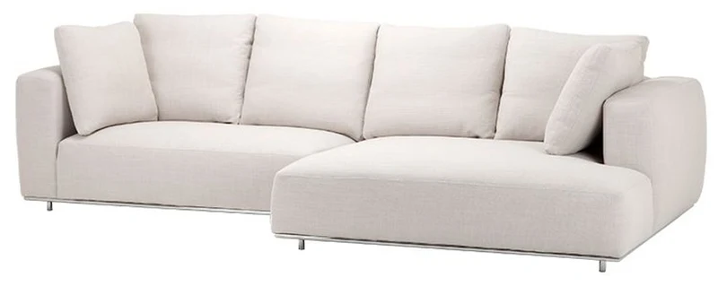 Casa Padrino Luxus Sofa Naturfarbig - Designer Ecksofa