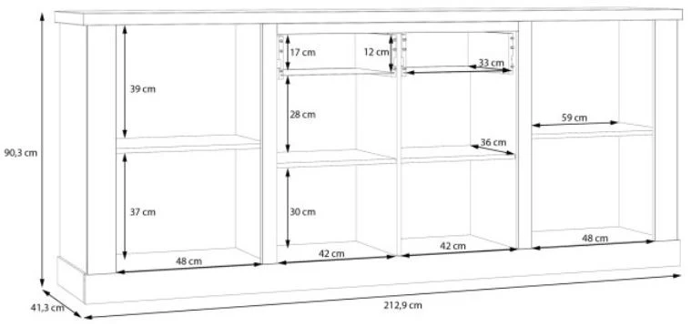 Esszimmer DURO Set 5-tlg Optik: Pinie weiß antik