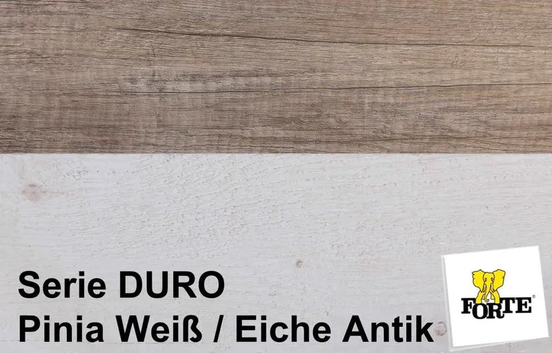Esszimmer DURO Set 5-tlg Optik: Pinie weiß antik