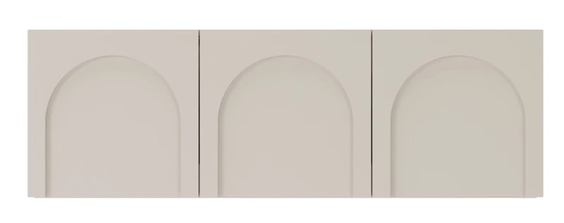 TV-Schrank Arkadia, dreitürig, mit gefrästen Fronten, 150 cm, Kaschmir