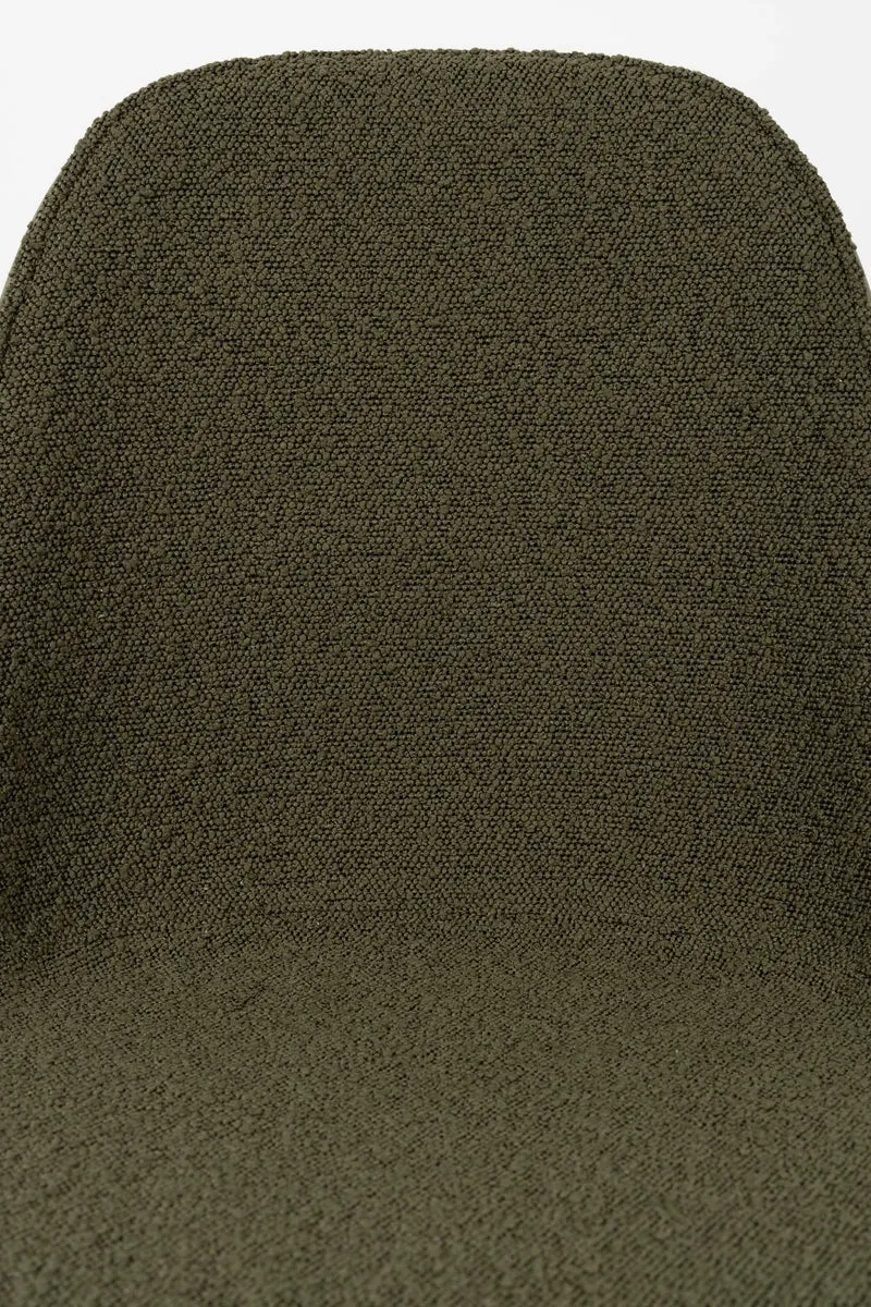 Esszimmerstuhl Albert Kuip Swivel 2er-Set in Grün mit Aluminiumgestell