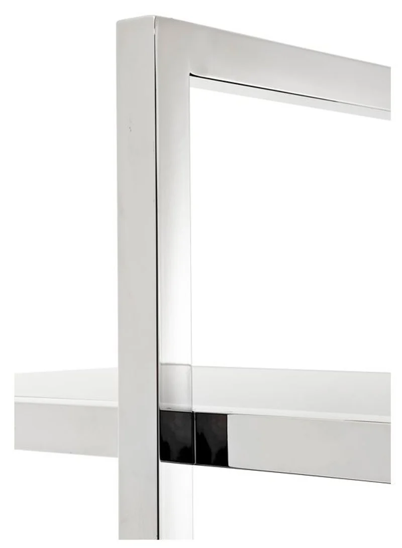 Casa Padrino Designer Regalschrank Silber 160 x 42 x H. 180 cm - Limited Edition