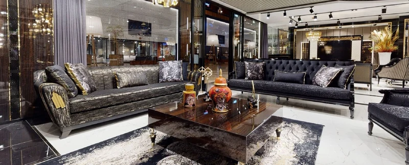 Casa Padrino Luxus Barock Sessel Lila / Schwarz - Prunkvoller Wohnzimmer Sessel mit elegantem Muster - Luxus Wohnzimmer Möbel im Barockstil - Barock Möbel - Barock Einrichtung