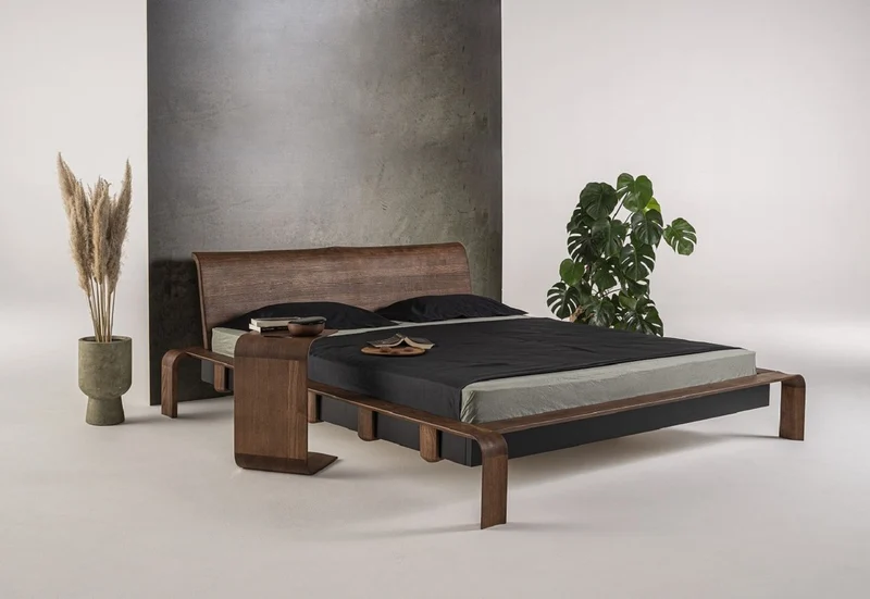 Casa Padrino Luxus Massivholz Doppelbett Dunkelbraun - Verschiedene Größen