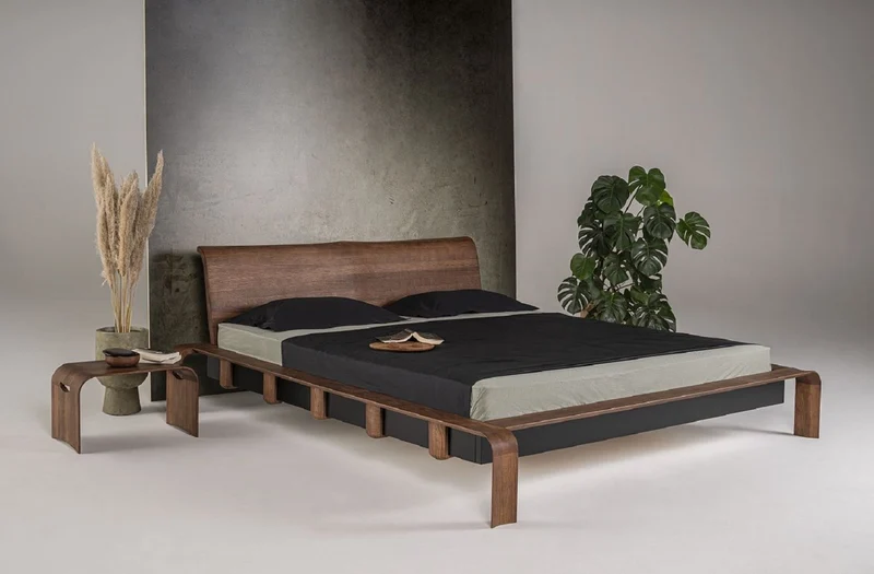 Casa Padrino Luxus Massivholz Doppelbett Dunkelbraun - Verschiedene Größen