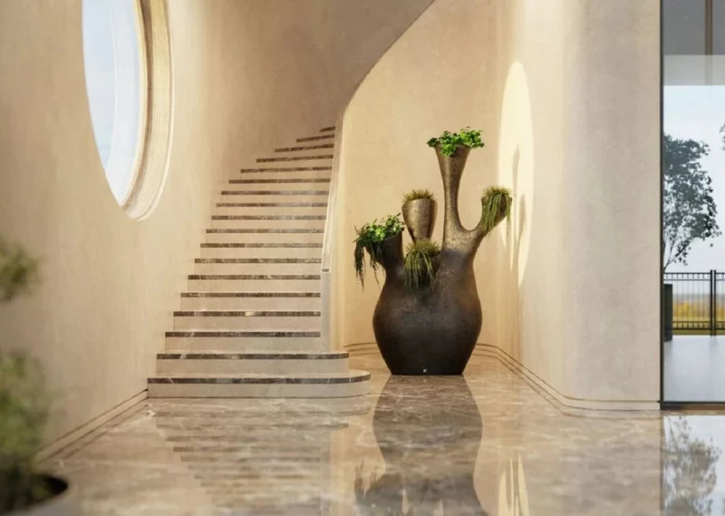 Casa Padrino Luxus Blumentopf Matt Schwarz 135 x 85 x H. 200 cm