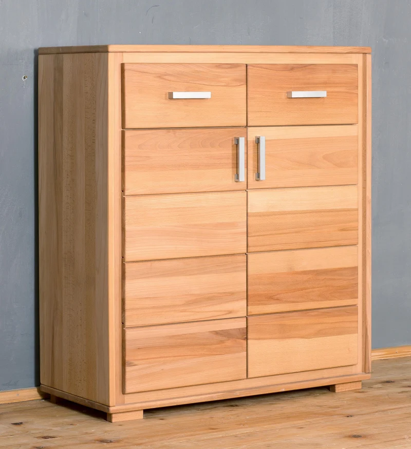 Kommode Kernbuche massiv geölt, 91 cm breit, Genf
