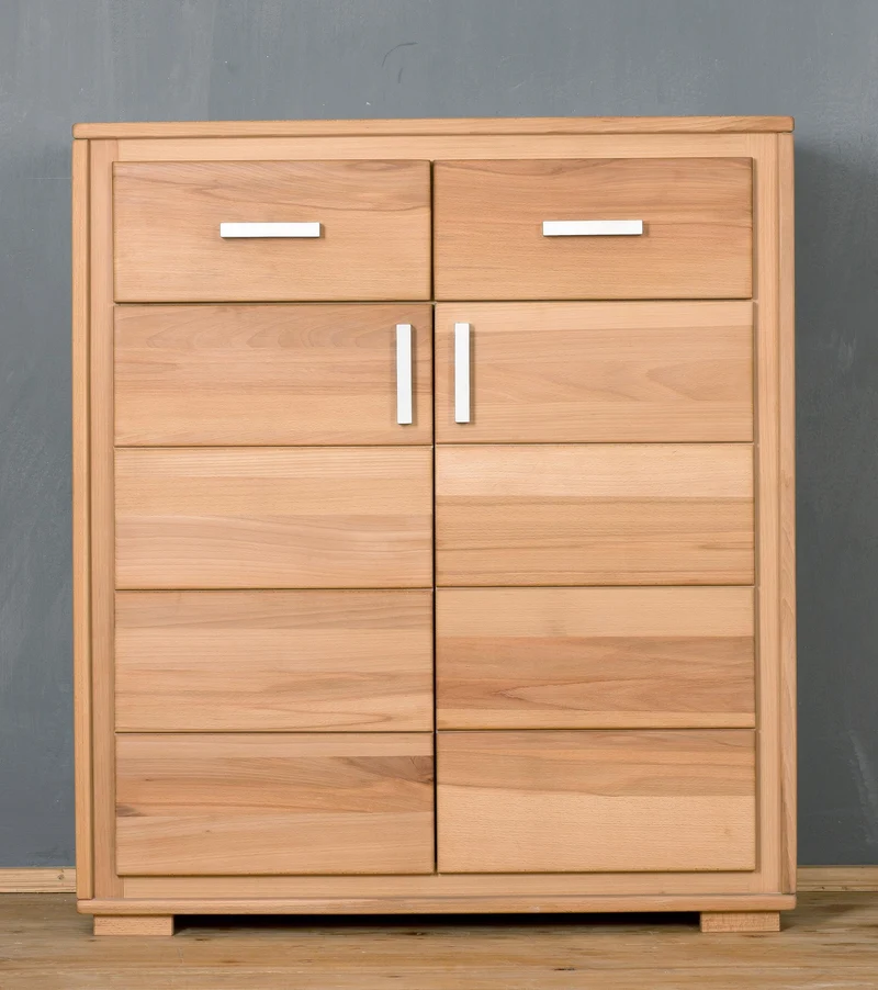 Kommode Kernbuche massiv geölt, 91 cm breit, Genf