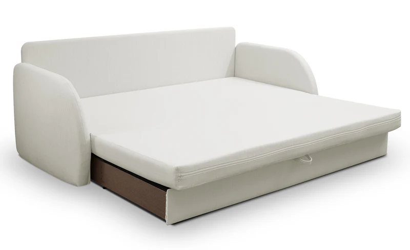 Drei-Sitzer-Schlafsofa Diego in Creme, Geflecht