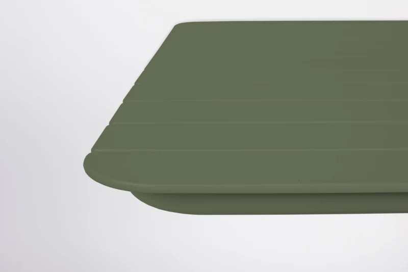 Bistrotisch Vondel 71x71 cm Grün, Gartentisch aus Aluminium für Balkon