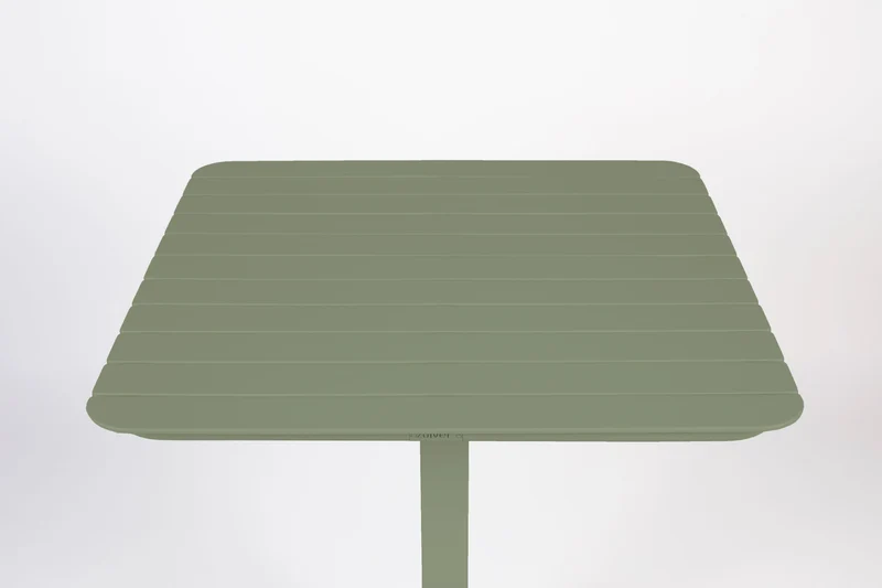 Bistrotisch Vondel 71x71 cm Grün, Gartentisch aus Aluminium für Balkon