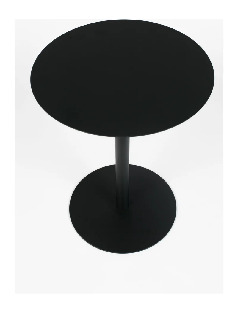 Beistelltisch Snow Round S, rund aus Stahl in Schwarz von Zuiver
