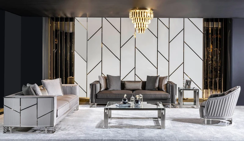 Casa Padrino Luxus Beistelltisch Silber 50 x 50 x H. 58 cm - Quadratischer Tisch mit Glasplatte - Wohnzimmer Möbel - Luxus Möbel - Luxus Einrichtung - Wohnzimmer Einrichtung