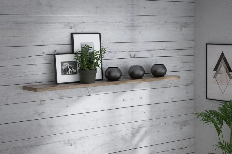 Wandboard passend zur Serie DURO Wandregal 200 cm, Eiche Optik antik