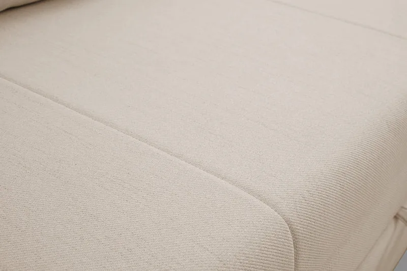 Drei-Sitzer-Schlafsofa Diego in hellbeige, Geflecht