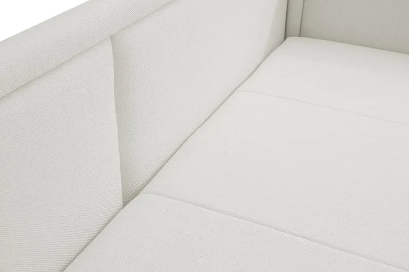 Jugendbett Caprili mit Stauraum, cremefarben, Flechtmuster, universell einsetzbar