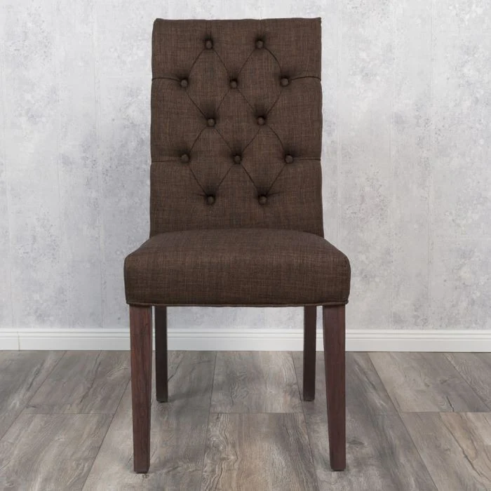 Stuhl PARIS Leinenbezug Brown